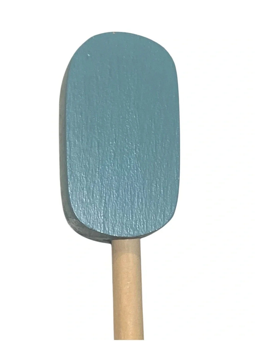 Primitive Folk Art Hand Painted Wooden Spoon Weeping Willow Blue Green New